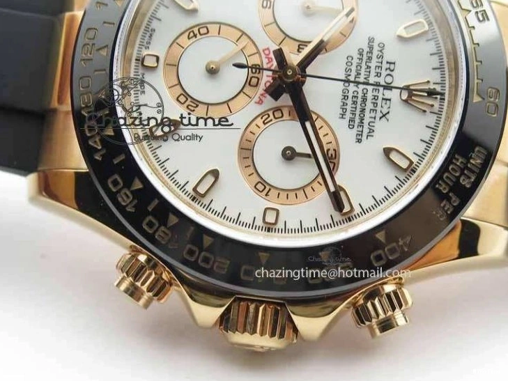 MiroTime 0110 Daytona 116515 Noob 1:1 Best Edition White Dial On Black Rubber Strap A7750 (Free Extra Strap) MultiPurpose 3739